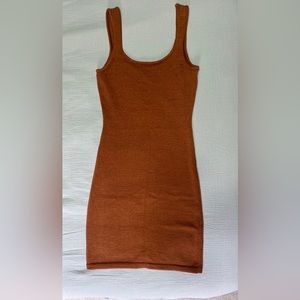 Knit Mustard Mini Dress